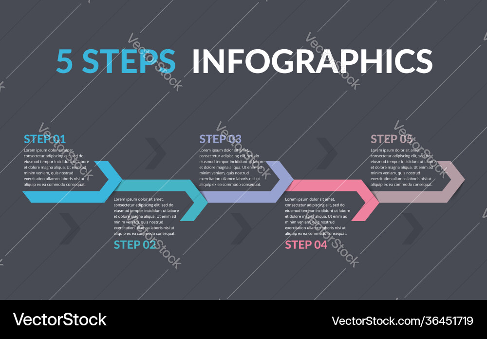 Infographic template with arrows Infographic template with arrows vector image