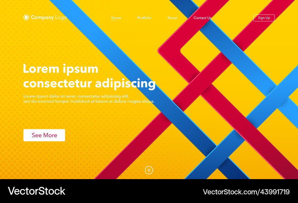 Landing page abstract background website template Landing page abstract background website template vector image