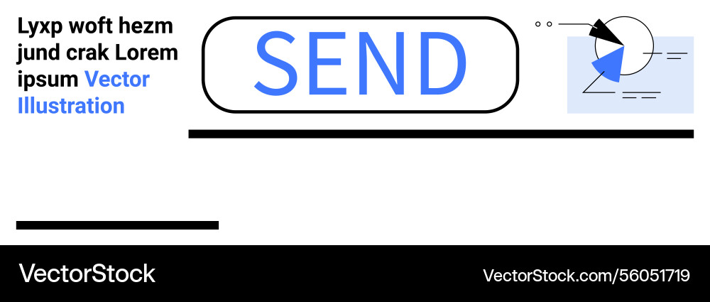 Minimalist send button design with abstract Minimalist send button design with abstract vector image