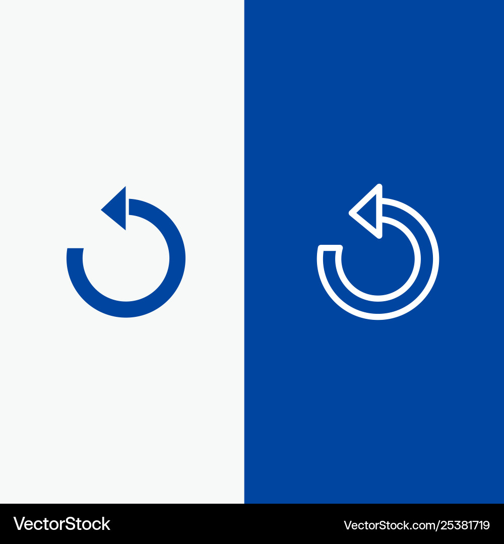 Refresh reload rotate repeat line and glyph solid Refresh reload rotate repeat line and glyph solid Vector Image
