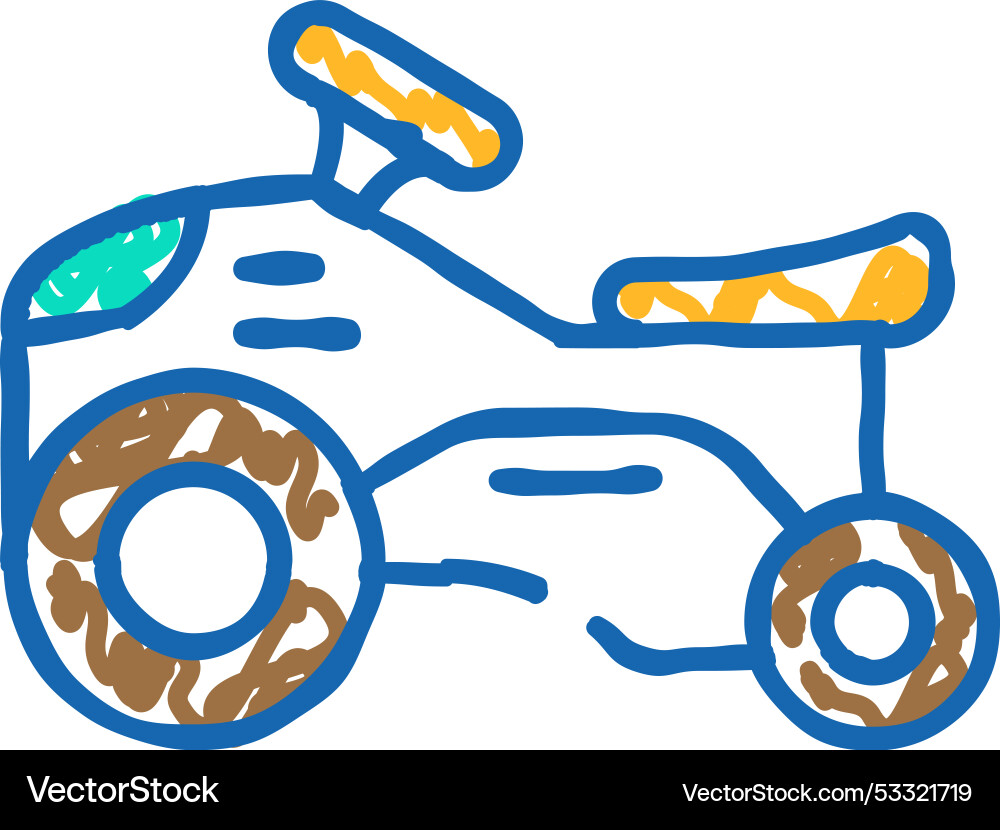 Ride on toy child icon doodle Royalty Free Vector Image