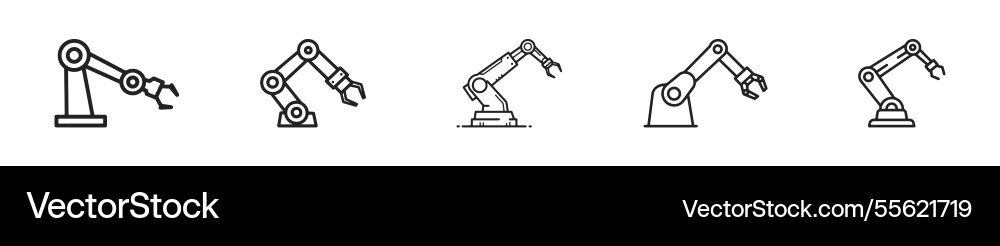 Robot arm icon isolated editable which can Robot arm icon isolated editable which can Vector Image