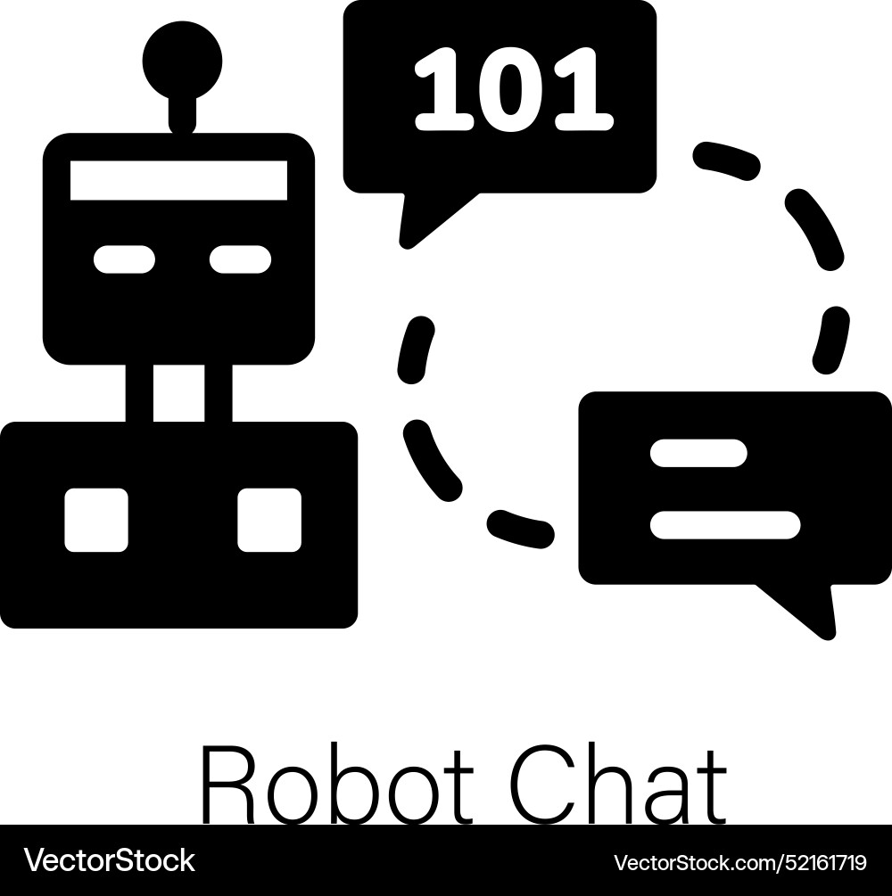 Robot chat Vector Image