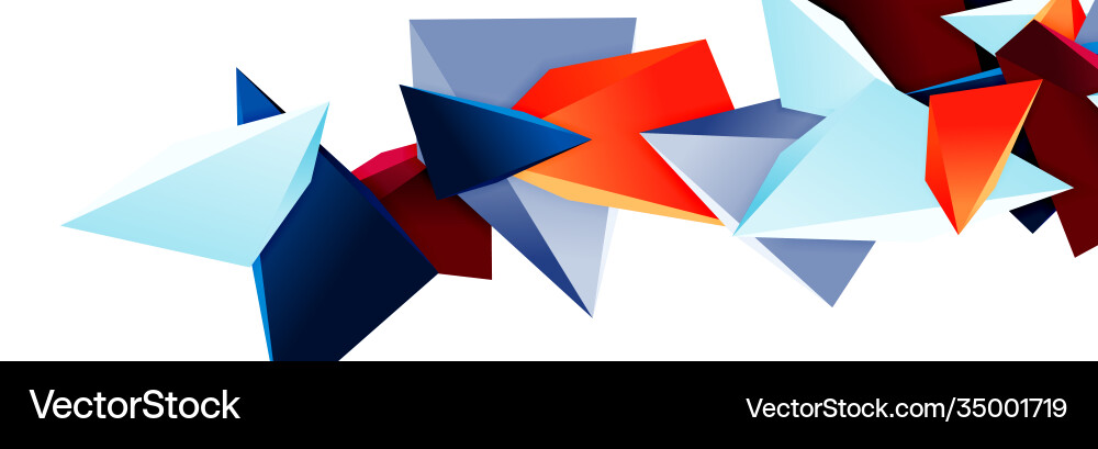 Triangle mosaic abstract background 3d triangular Vector Image