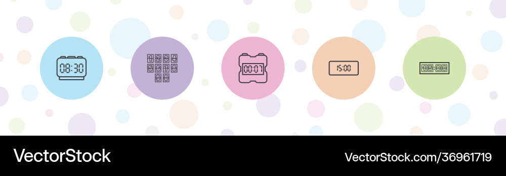 Weekday icons Vector Image