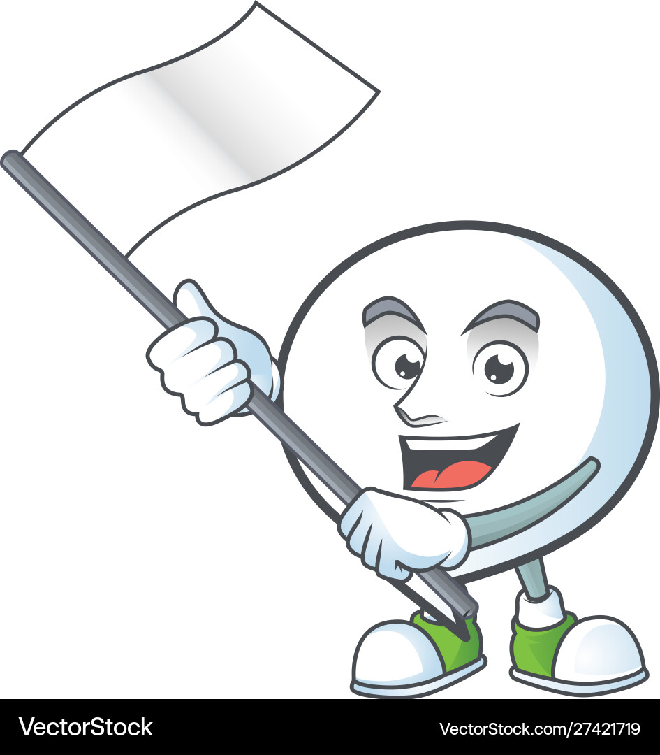 With flag shape circle bubble for text icon vector image