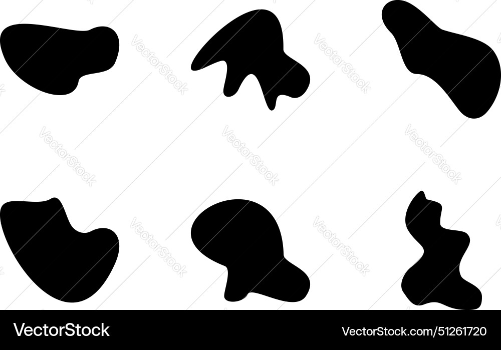 Abstract blobs liquid and fluid shape pictogram vector image