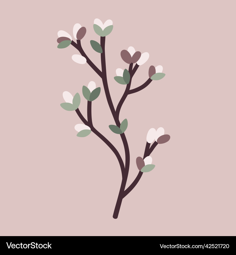 Abstract spring tree branch Abstract spring tree branch vector image