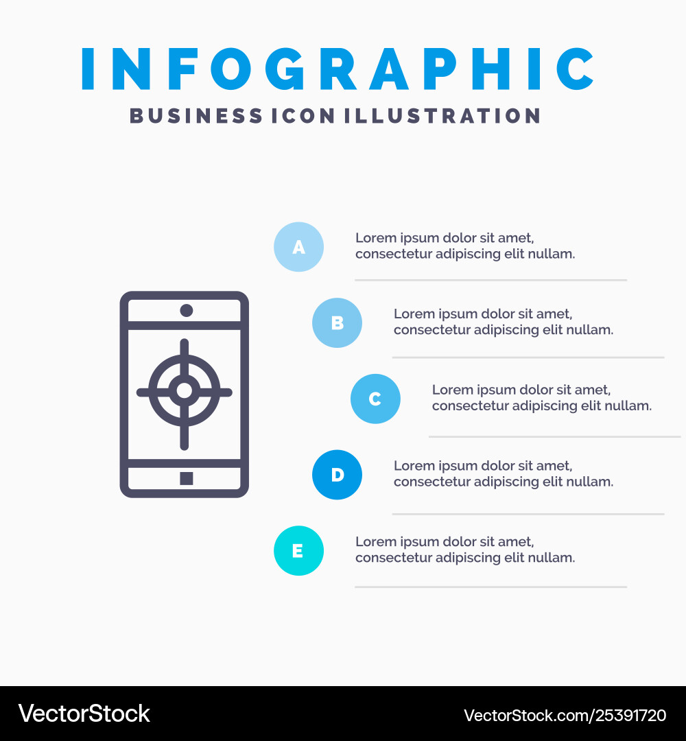 Application mobile target line Application mobile target line vector image