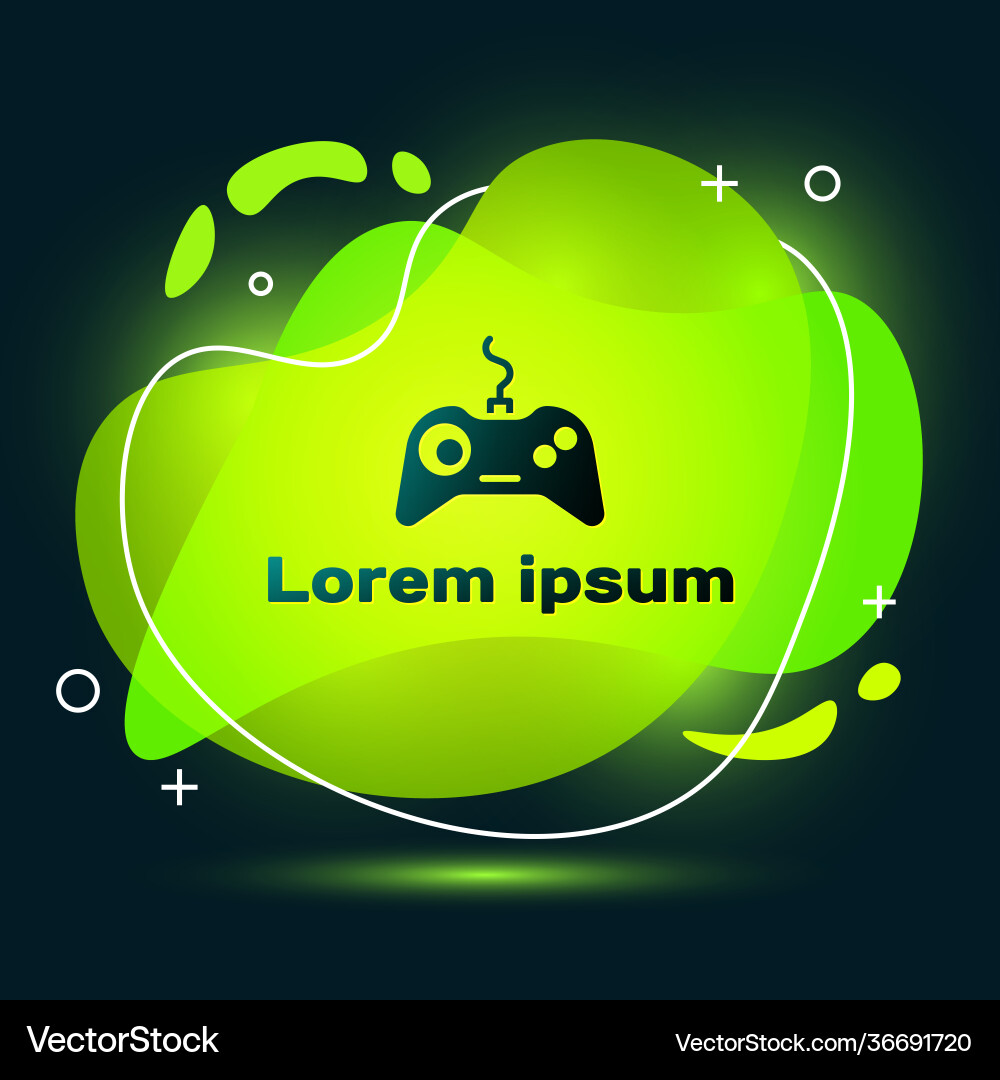 Black gamepad icon isolated on background Vector Image