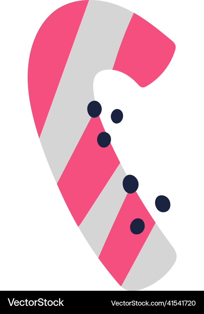 Candy cane icon cute holiday striped sweets Candy cane icon cute holiday striped sweets vector image