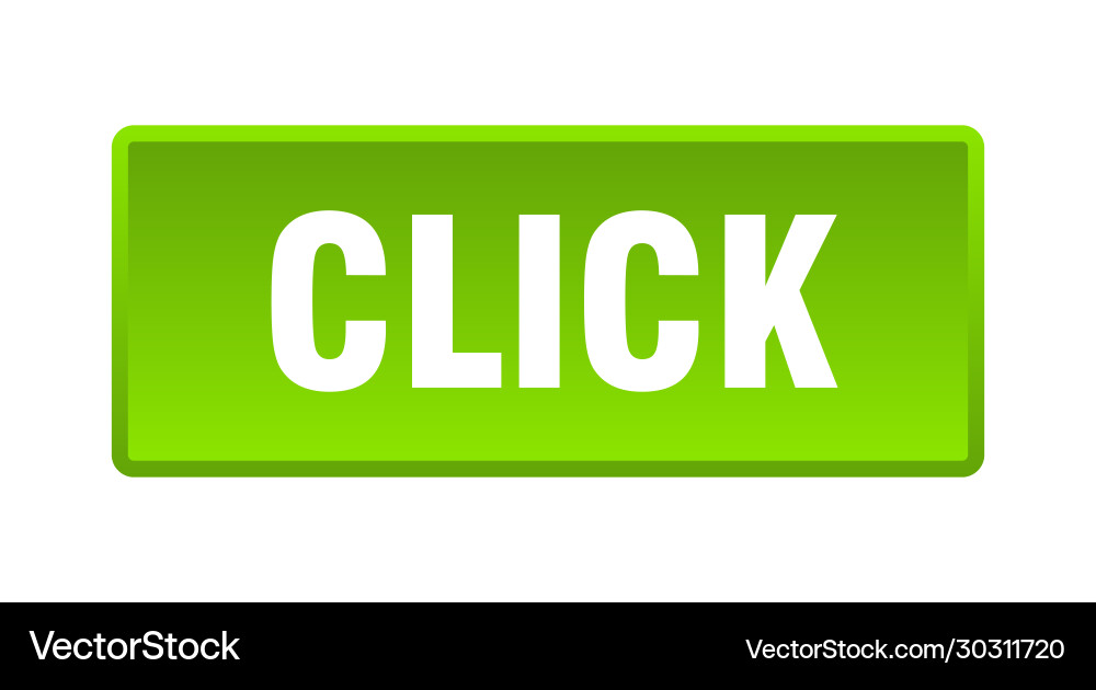 Click button square green push Vector Image