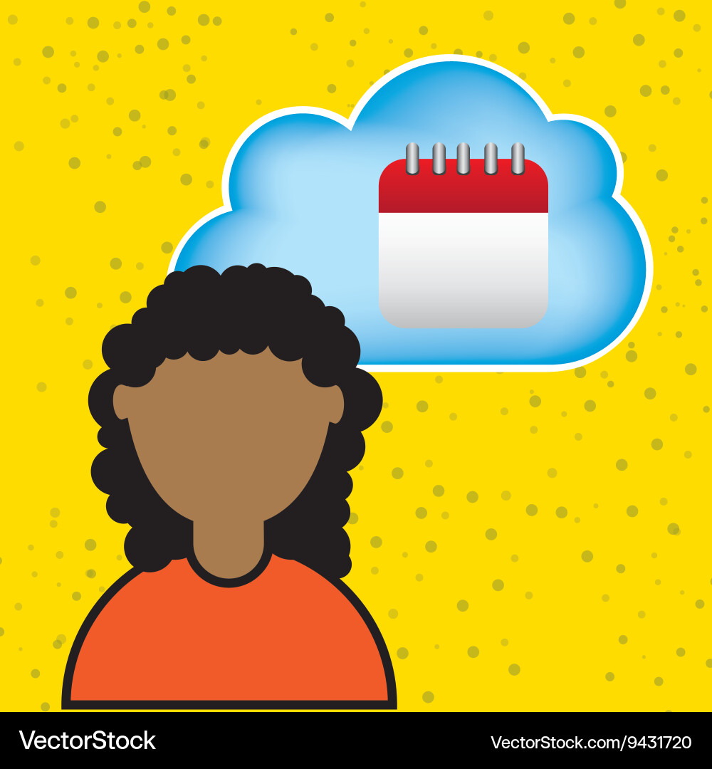Cloud computing design vector image