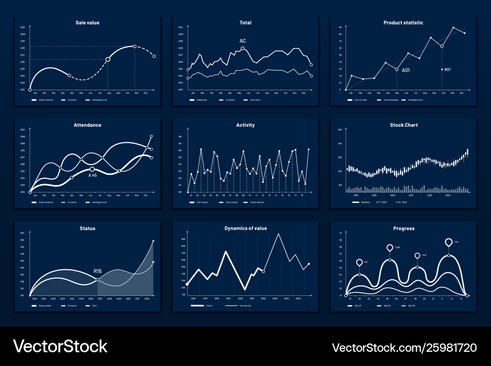 Data Charts & Graphs vector image