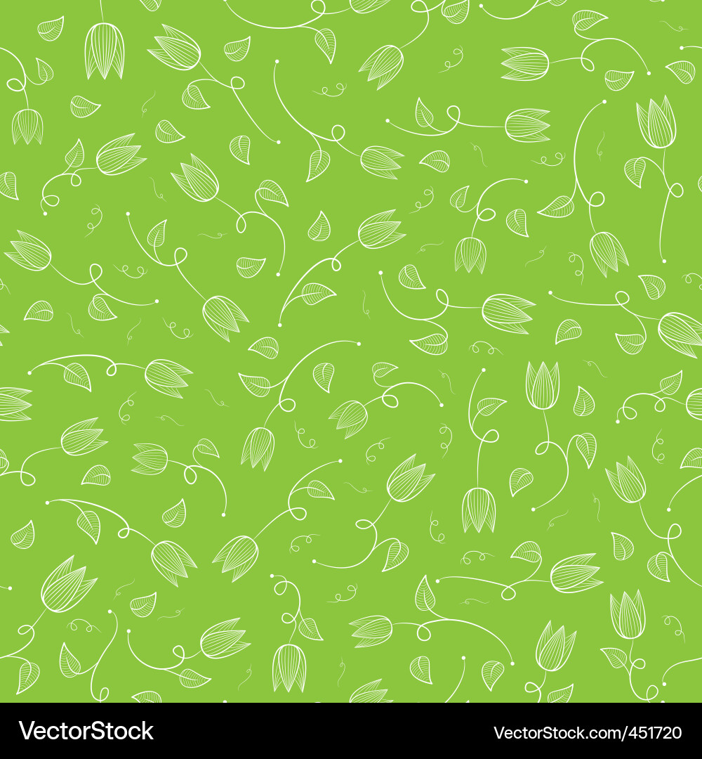 Elegant Tulip Pattern vector image