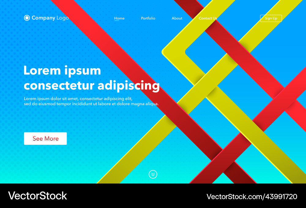 Landing page abstract background website template Landing page abstract background website template vector image