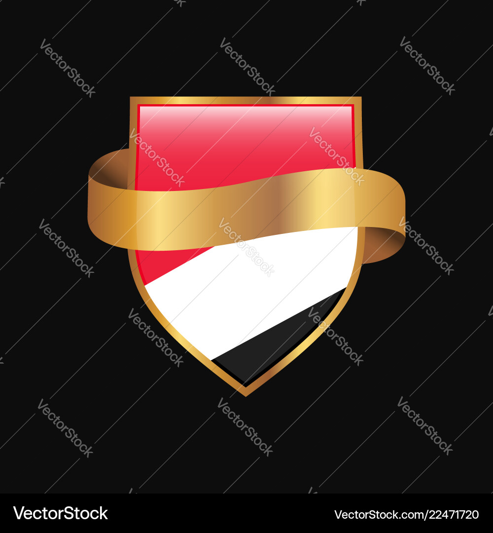 Principality of sealand flag golden badge design Vector Image