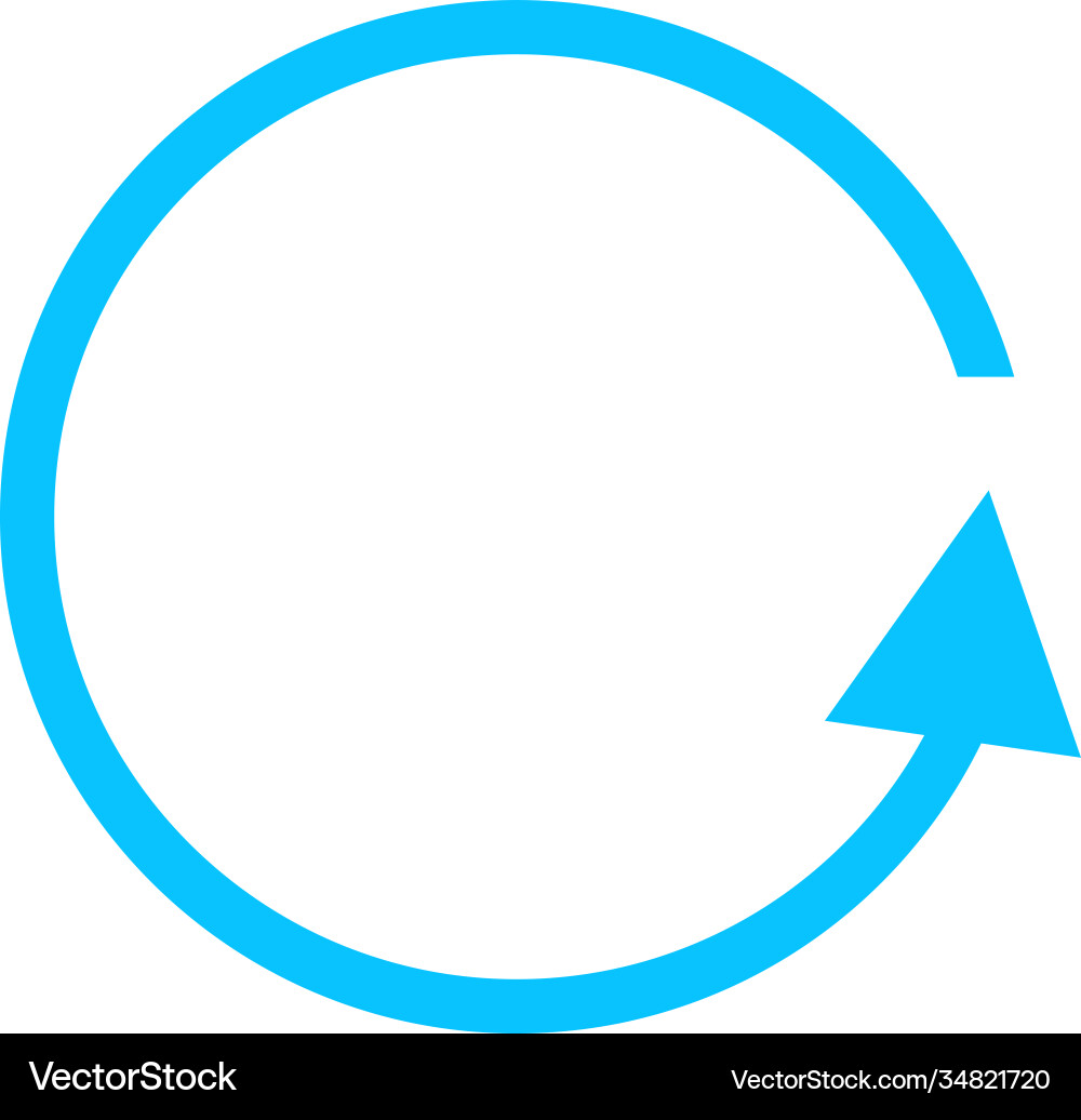 Refresh reload rotation loop icon flat Refresh reload rotation loop icon flat Vector Image