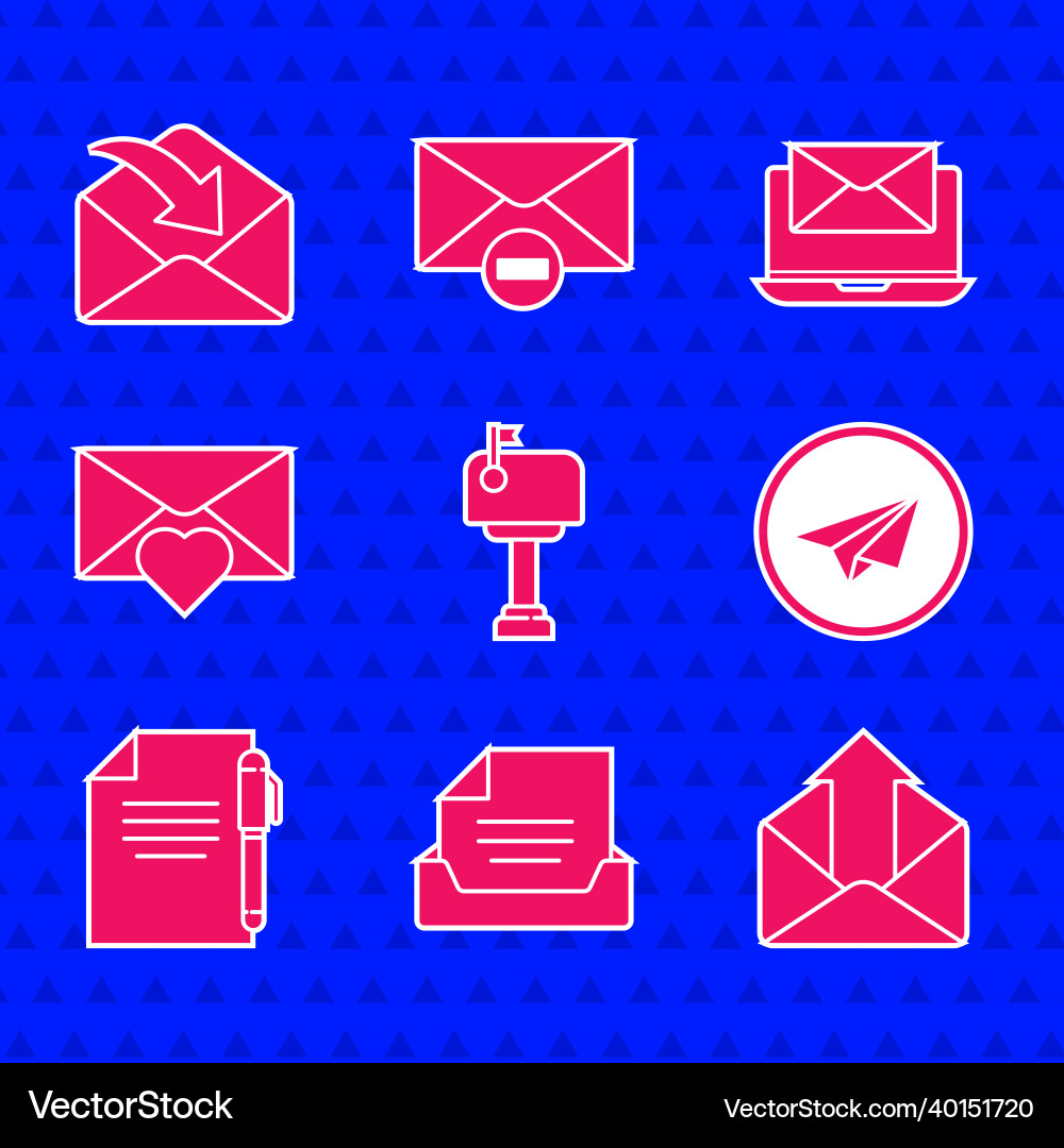 Set mail box drawer with document outgoing Set mail box drawer with document outgoing vector image