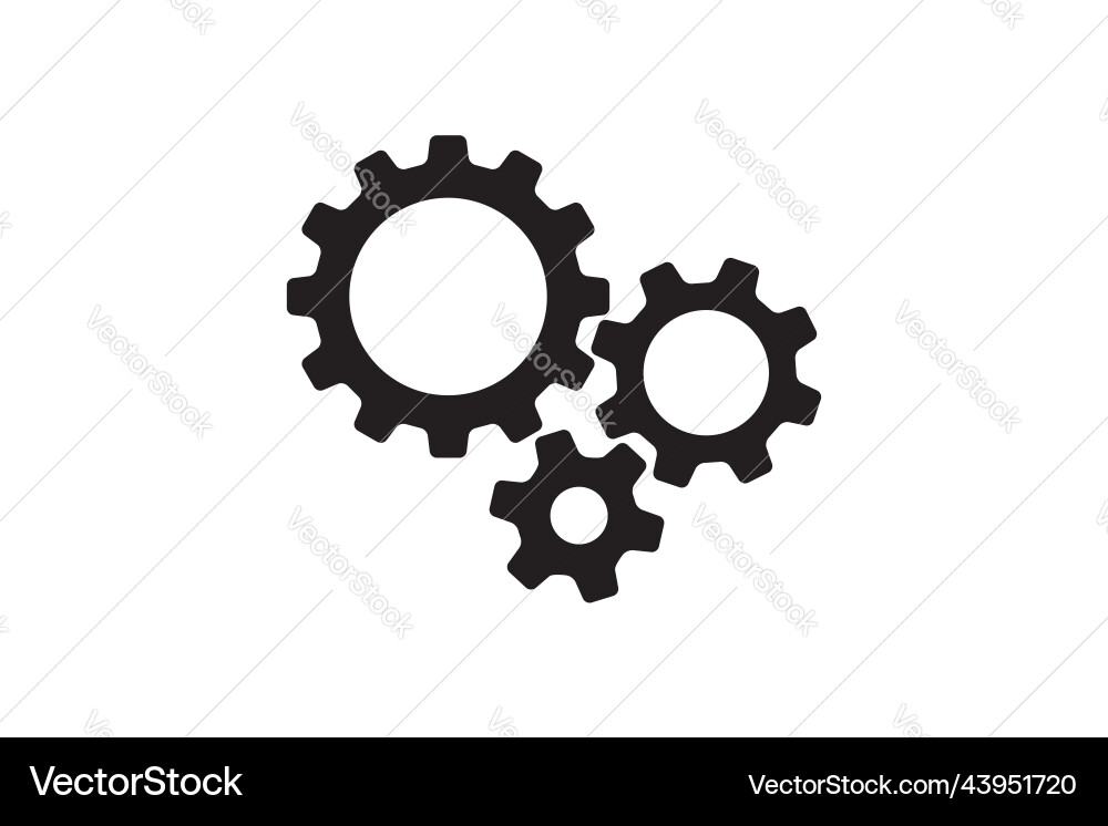 Setting icon with work cog gear element cogweel Vector Image