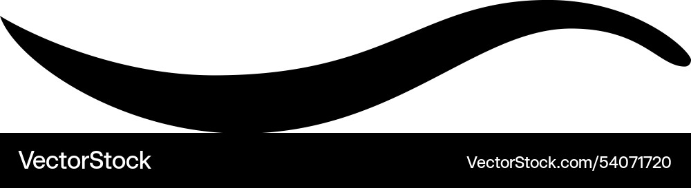 Single black wavy line is gently curving from left Single black wavy line is gently curving from left vector image