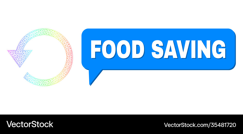 Spectral net gradient rotate ccw icon and food Spectral net gradient rotate ccw icon and food vector image