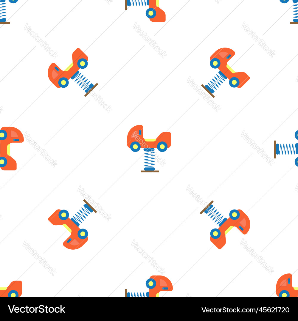 Spring car pattern seamless Spring car pattern seamless vector image