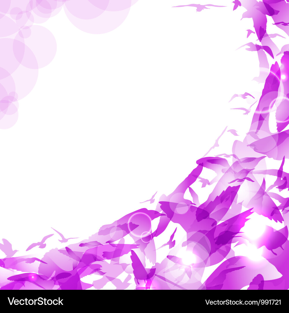 Abstract Bird Flock Background Vector Image