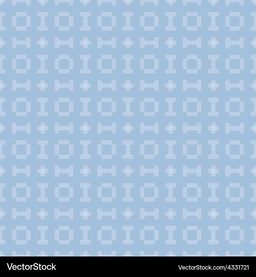 Blue background with seamless pattern vector image
