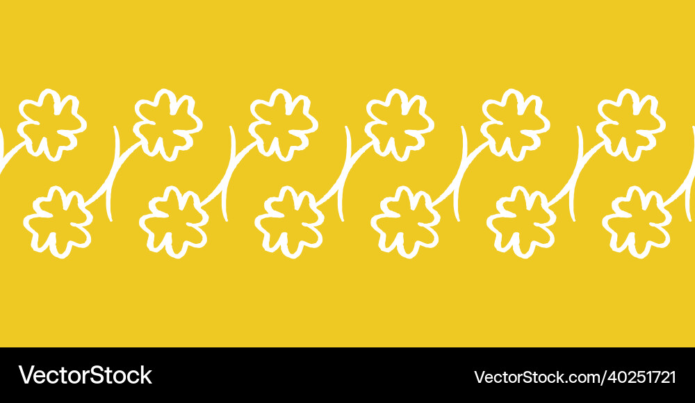 Clover Muster wiederholen in gelb Hintergrunddruck Clover Muster wiederholen in gelb Hintergrunddruck vektorbild
