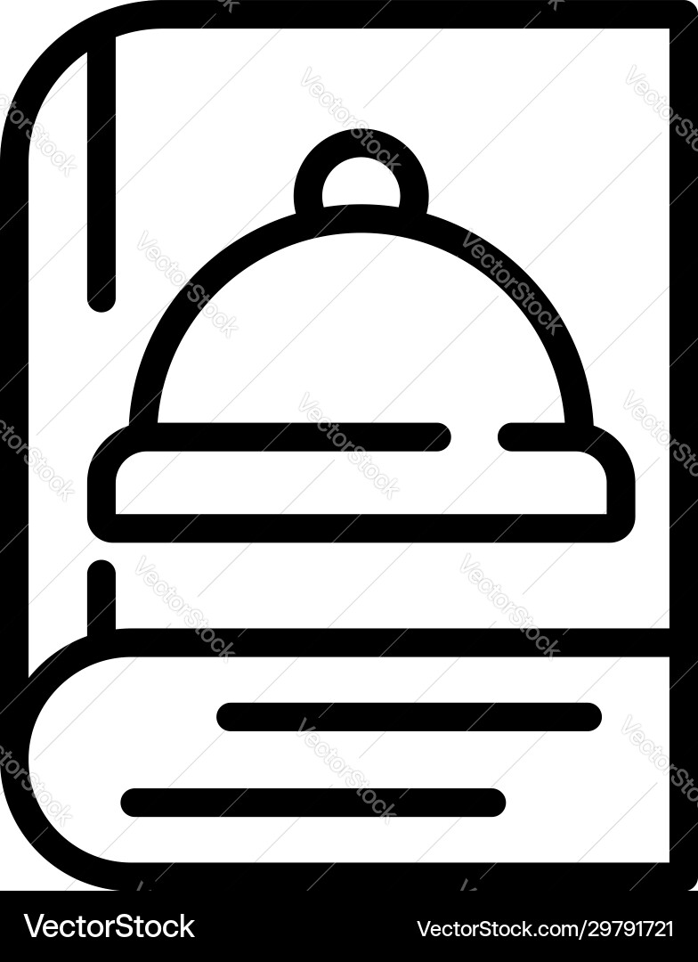 Cookbook icon outline style Cookbook icon outline style vector image