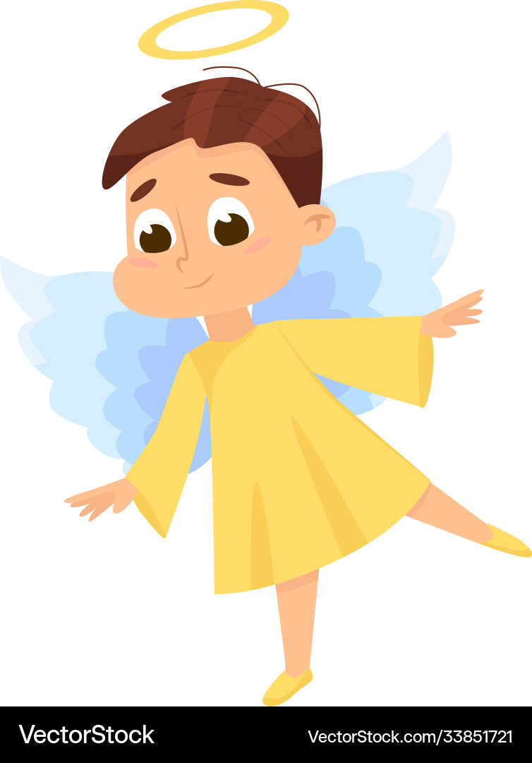 Cute lovely baby angel angelic boy character Cute lovely baby angel angelic boy character vector image