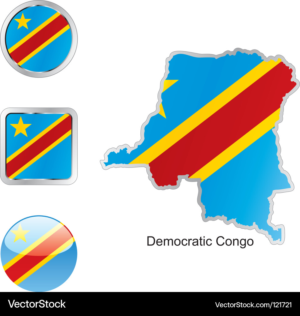 Demokratische Republik Kongo Vektorbild