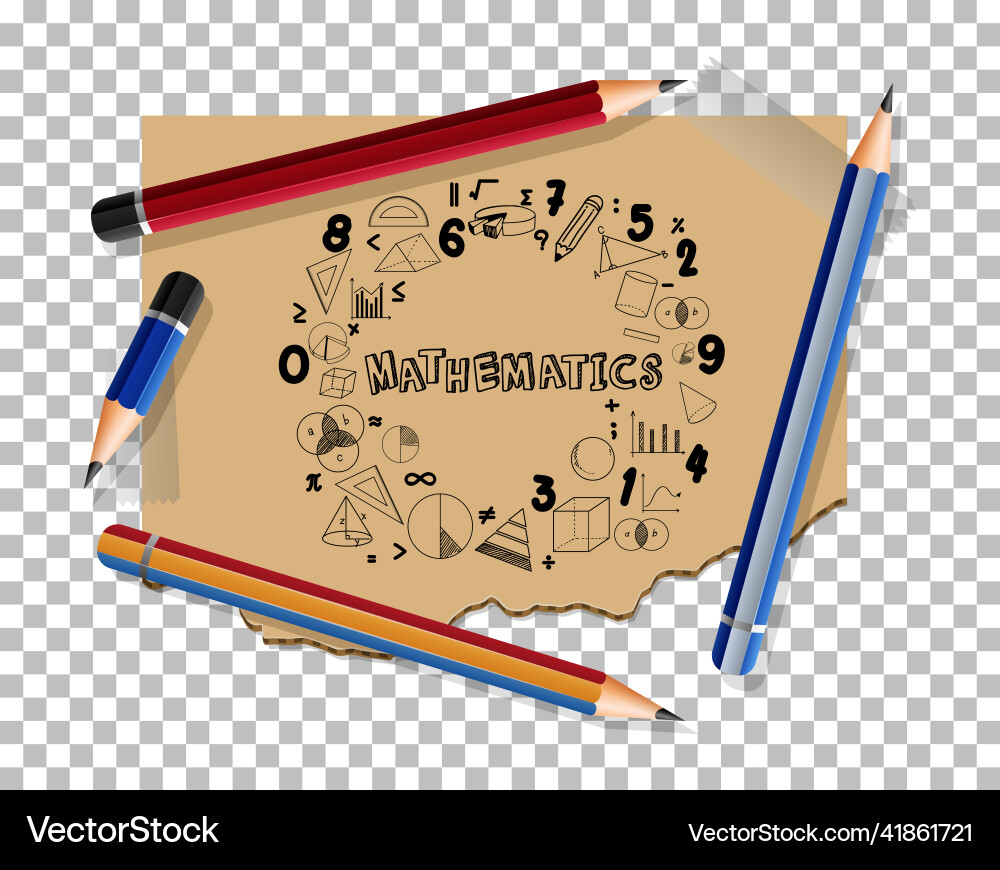 Doodle math formula with mathematics font Vector Image