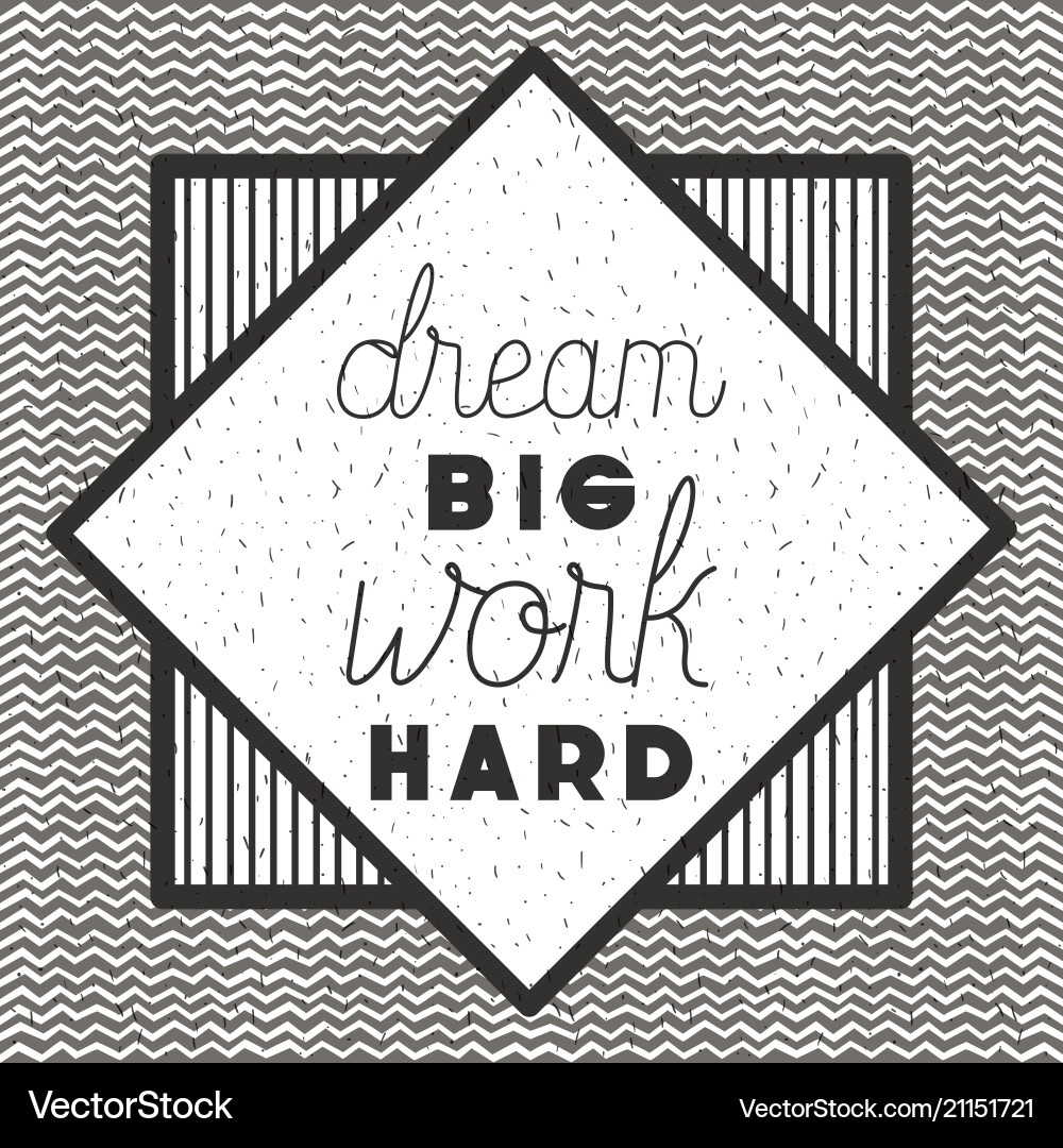 Dreams message with hand made font Dreams message with hand made font Vector Image