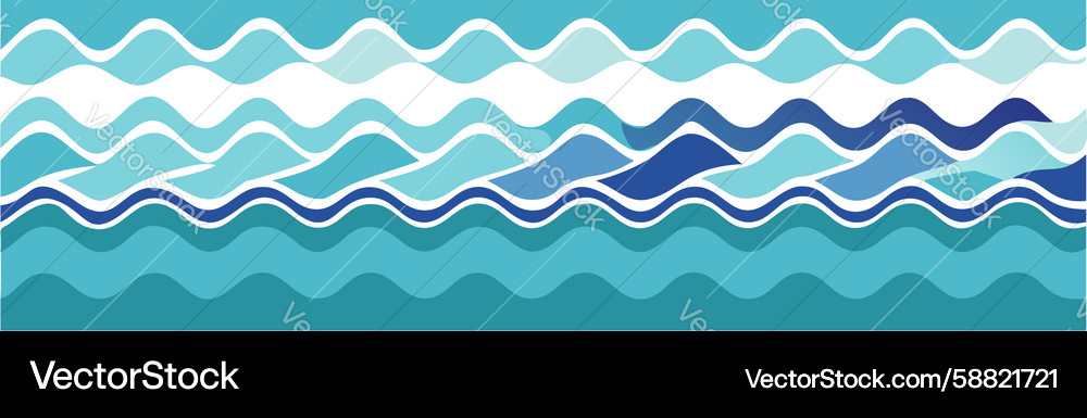 Dynamic Ocean Wave Pattern Vector Image