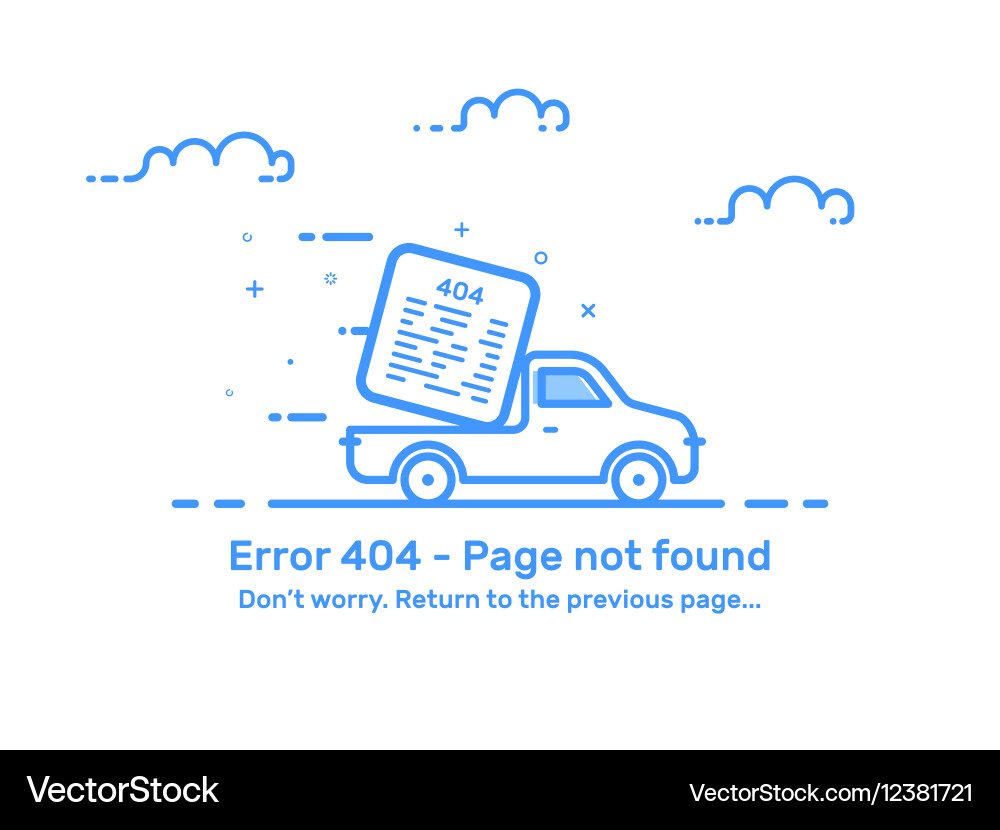 Error 404 Web Page Concept vector image