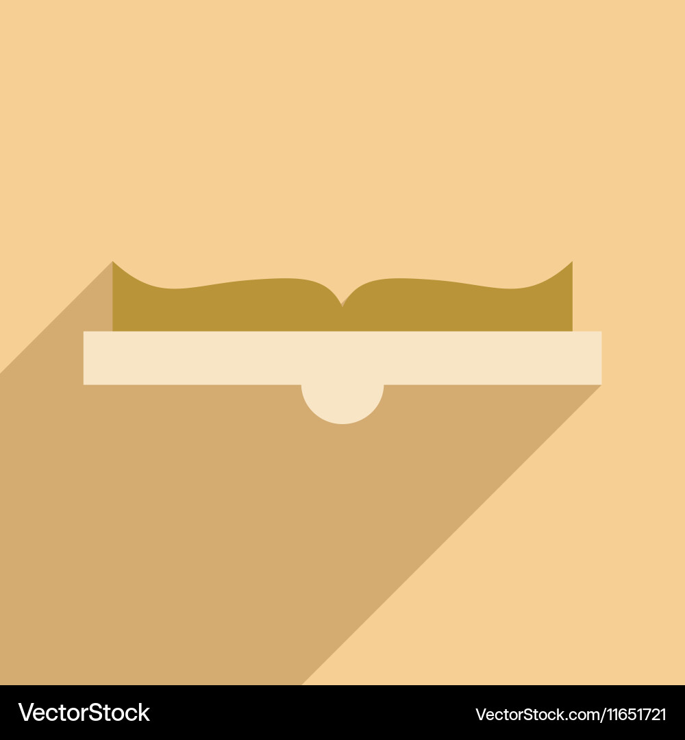 Flat with shadow icon and mobile application open vector image
