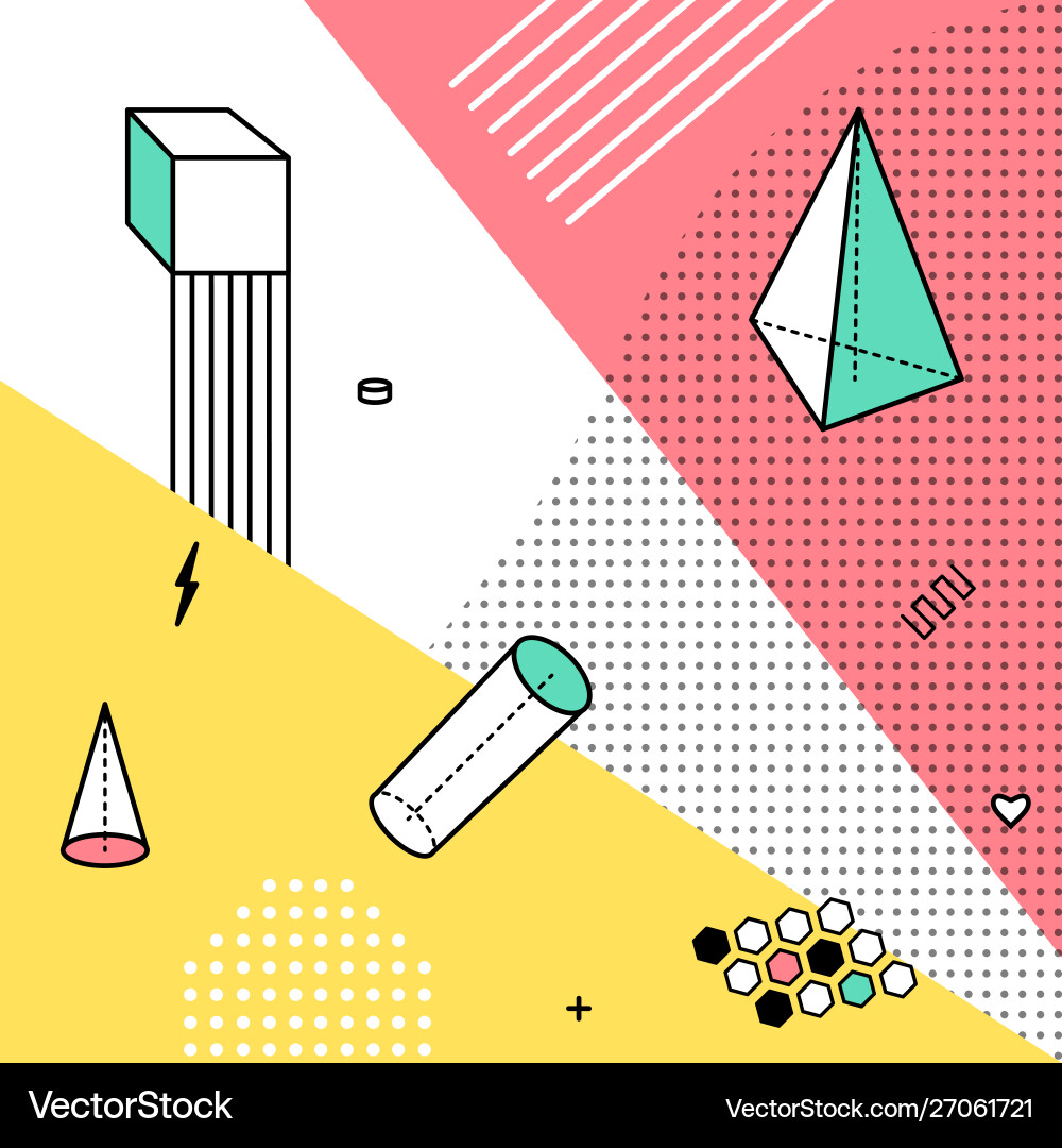 Geometric Color Pattern Vector Image