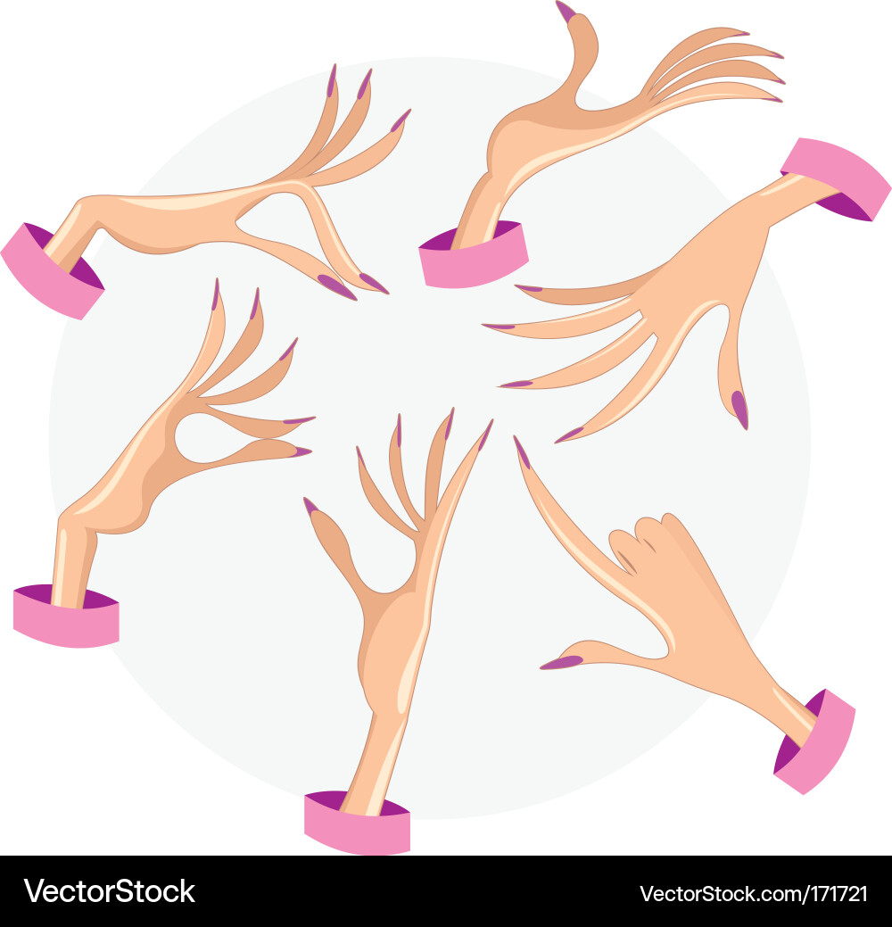 Glamorous Hand Art Vector Image