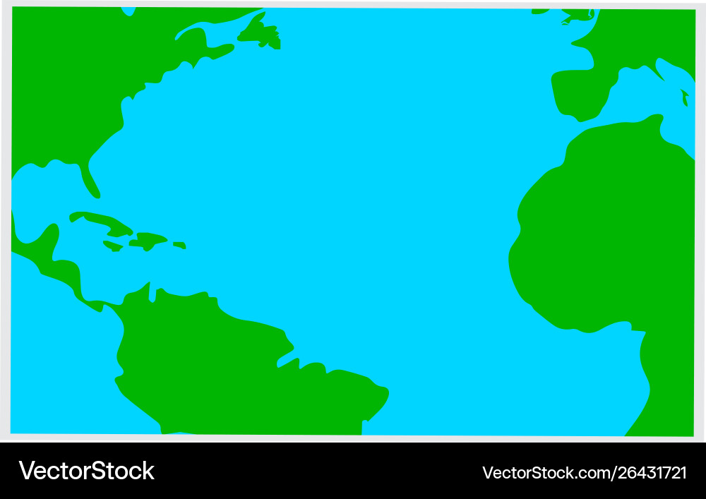 Isolated world map image Vector Image