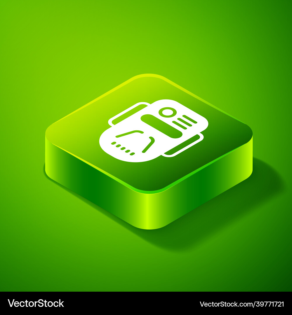Isometric artificial intelligence robot icon vector image