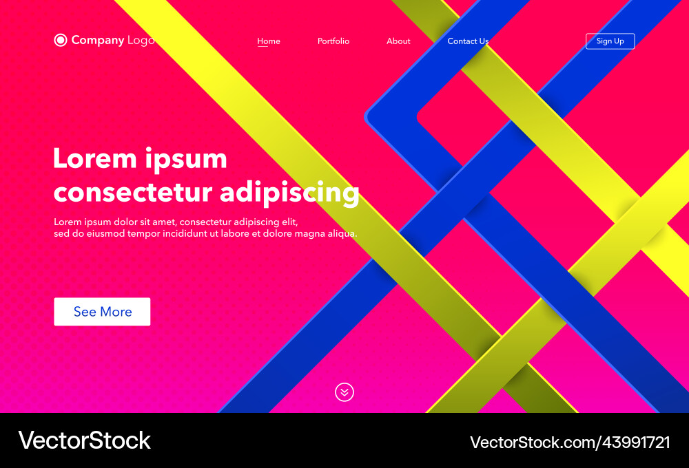 Landing page abstract background website template Landing page abstract background website template vector image