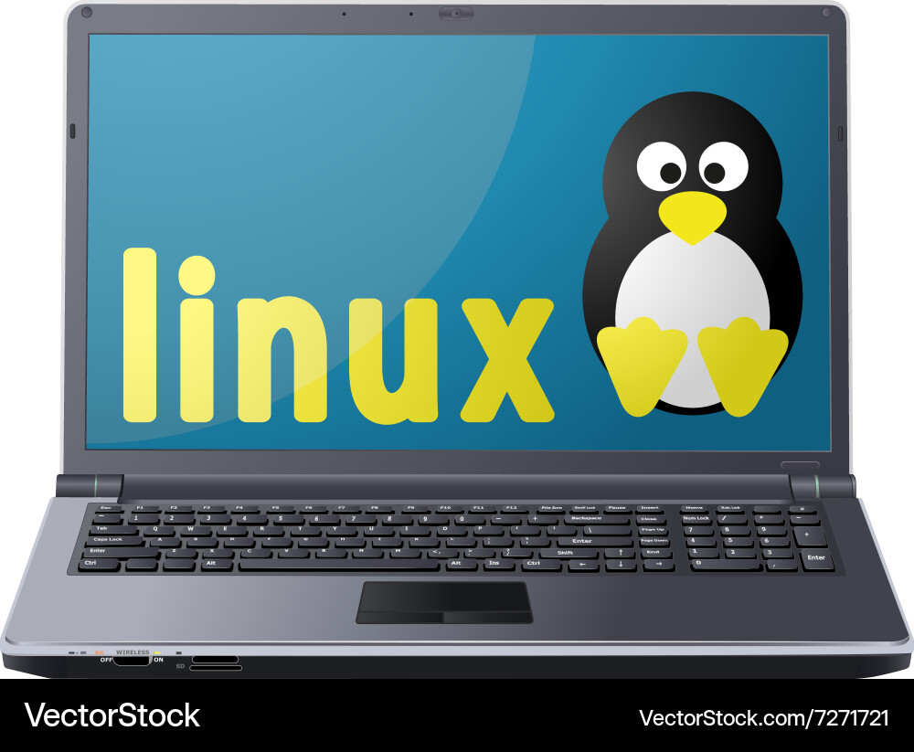 Linux Operating System vector image