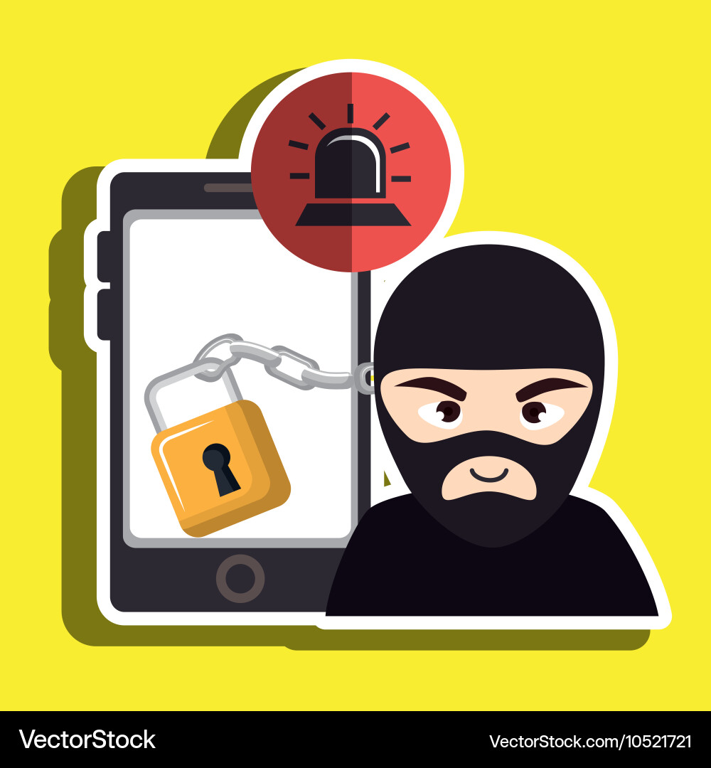 Pc hacker safe design vector image