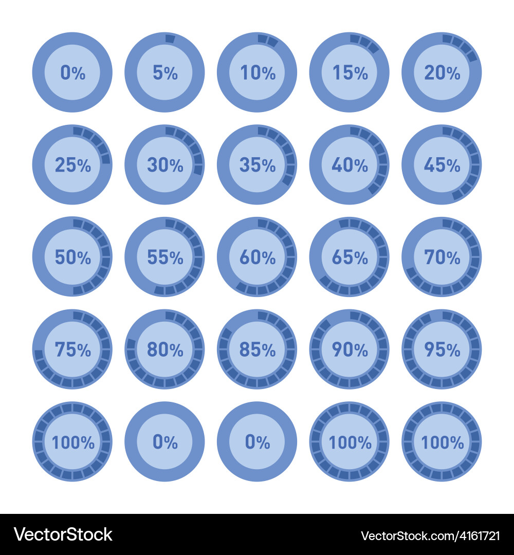 Pie Chart Elements - Data Visualization vector image