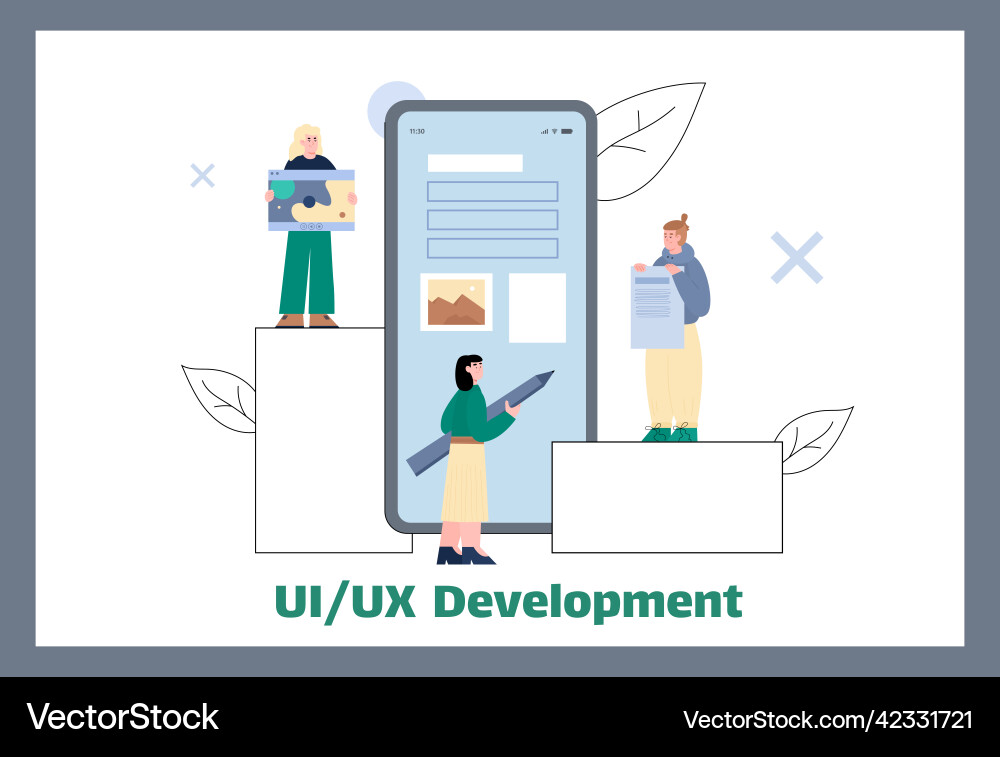 Process of research programming ui ux Process of research programming ui ux vector image