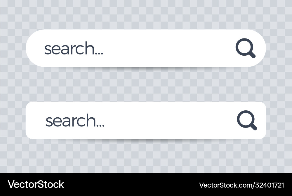 Search bar for ui design and web site Search bar for ui design and web site vector image