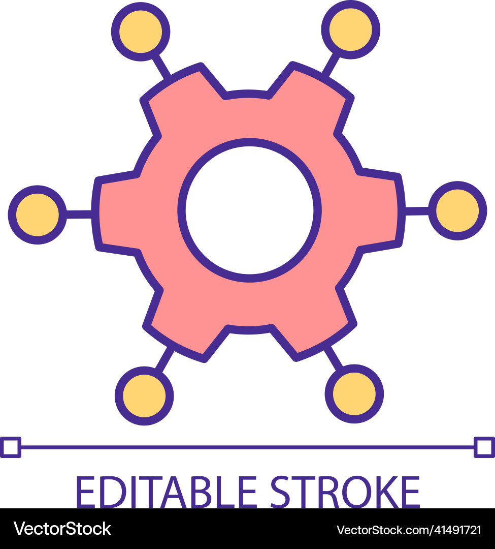 Setting of digital network rgb color icon Setting of digital network rgb color icon vector image