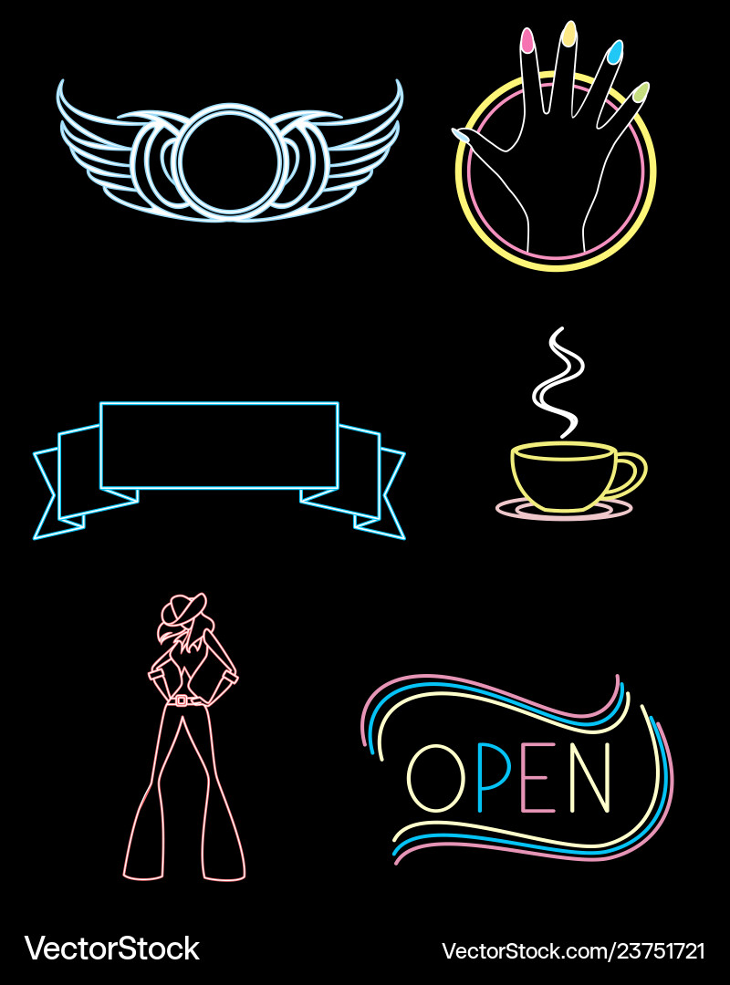 Signs of different institutions Royalty Free Vector Image